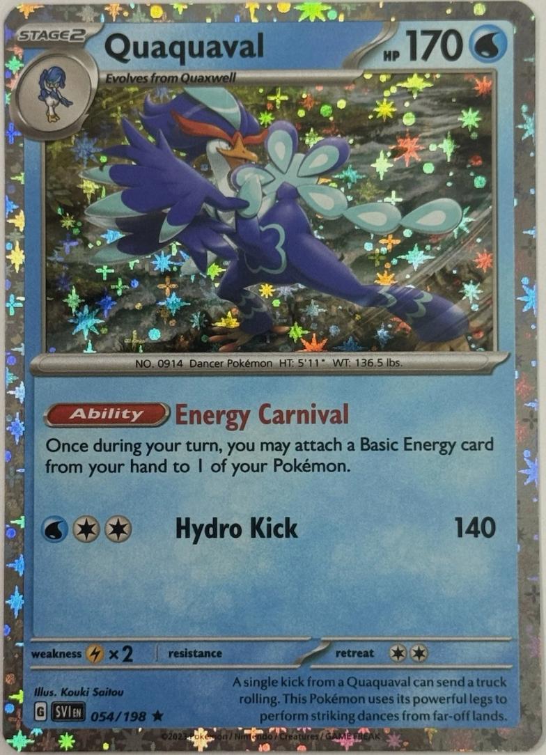 Scarlet & Violet Quaquaval [Sparkle-Holo] Pokémon card